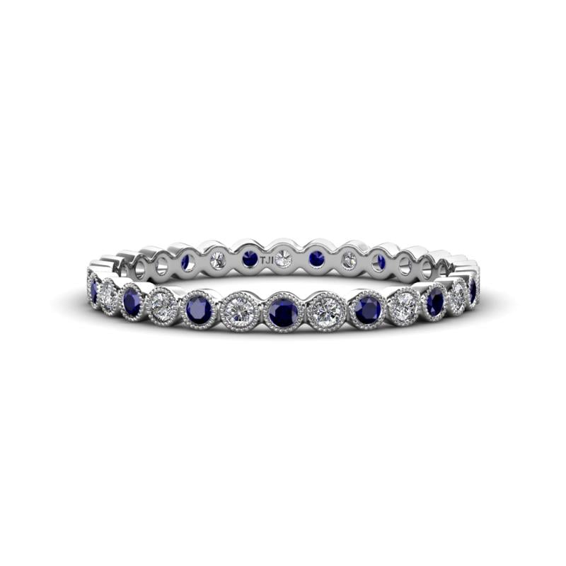 Arria 2.00 mm Blue Sapphire and Lab Grown Diamond Eternity Band 