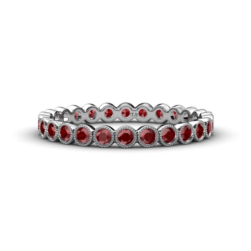 Arria 2.40 mm Red Garnet Eternity Band 
