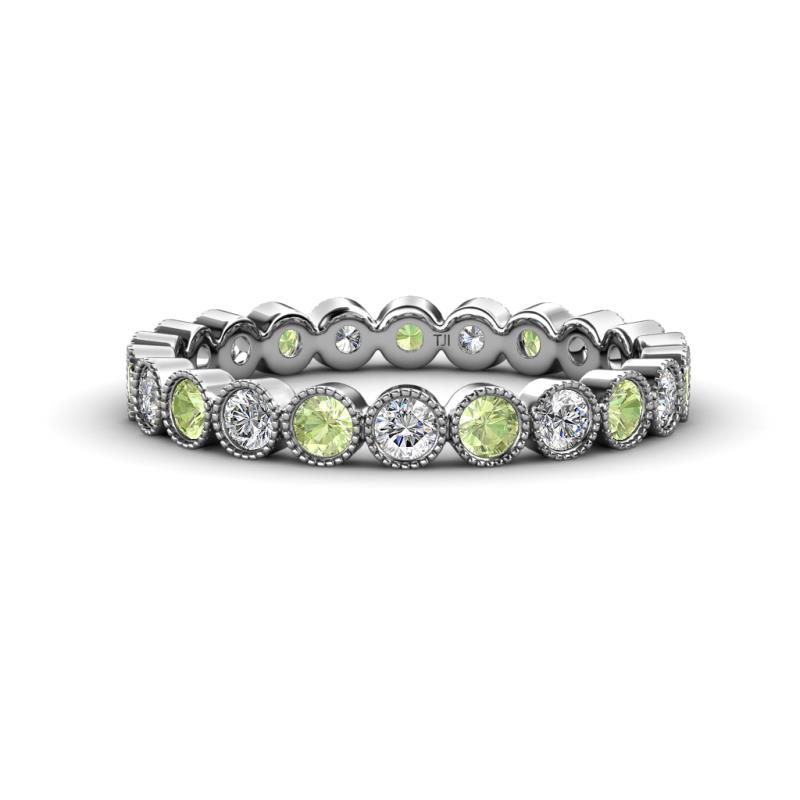Arria 2.70 mm Peridot and Lab Grown Diamond Eternity Band 