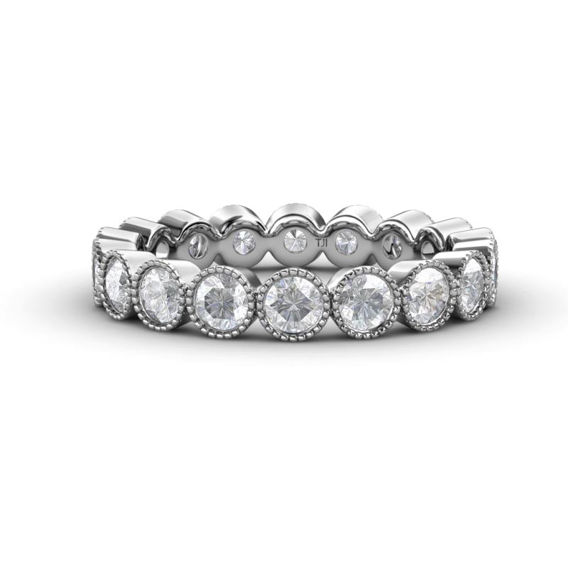 Arria 3.00 mm White Sapphire Eternity Band 