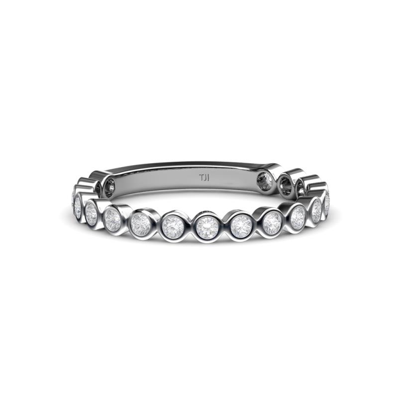 Ashlyn 1.80 mm White Sapphire 3/4 Eternity Band 