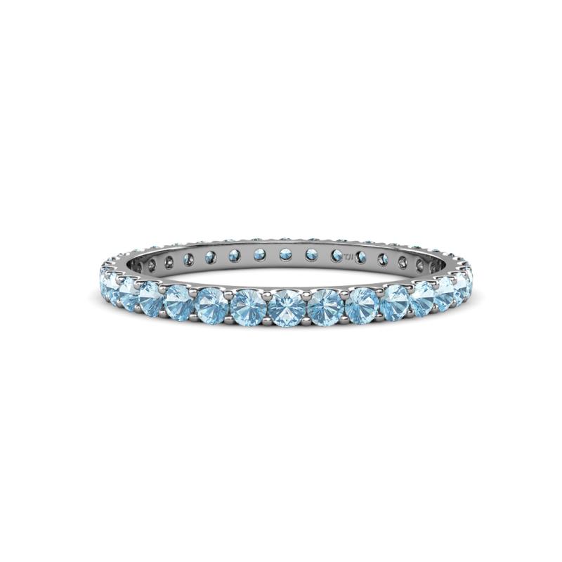 Audrey 2.00 mm Aquamarine U Prong Eternity Band 