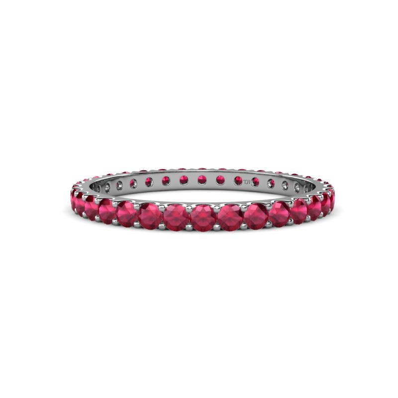 Audrey 2.40 mm Ruby U Prong Eternity Band 