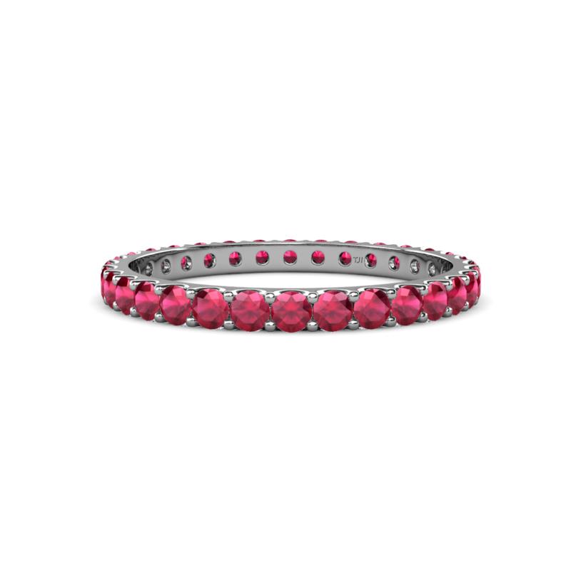 Audrey 2.70 mm Ruby U Prong Eternity Band 