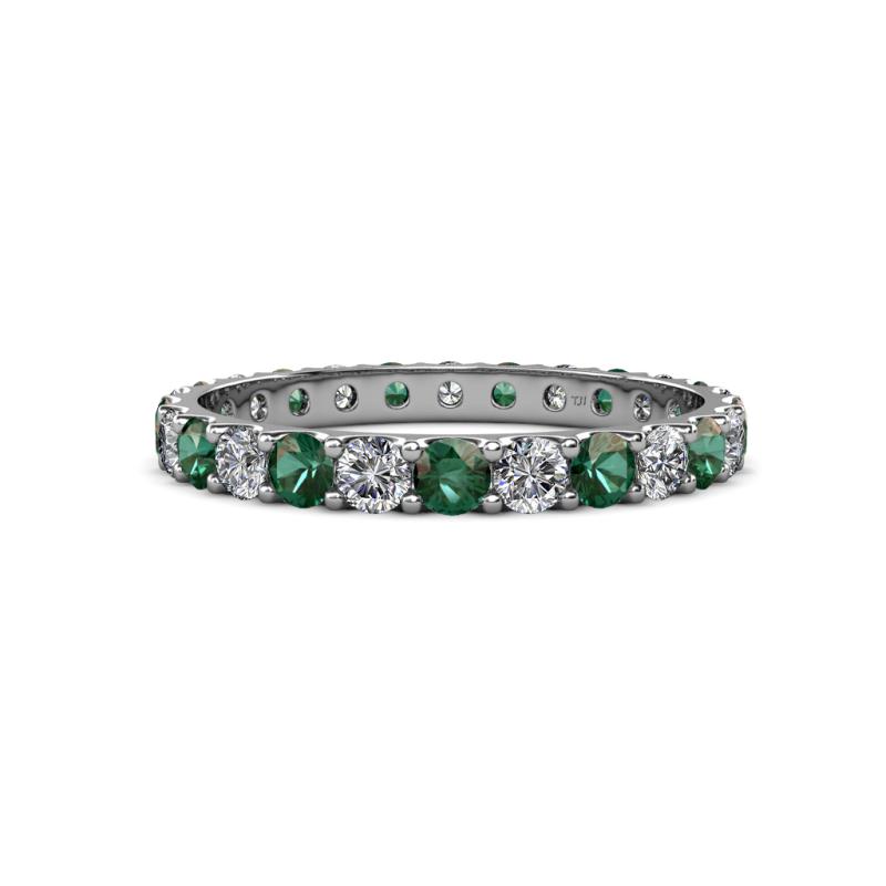 Audrey 3.00 mm Lab Created Alexandrite and Diamond U Prong Eternity Band 