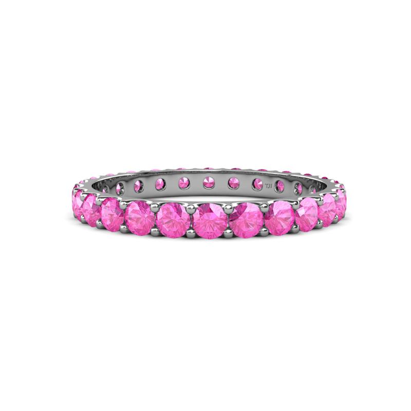 Audrey 3.40 mm Pink Sapphire U Prong Eternity Band 