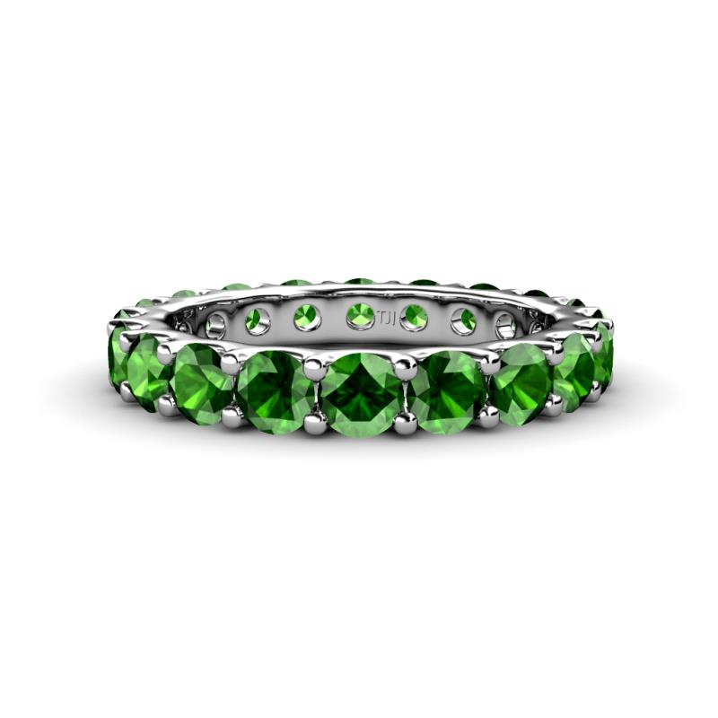 Audrey 3.80 mm Green Garnet U Prong Eternity Band 