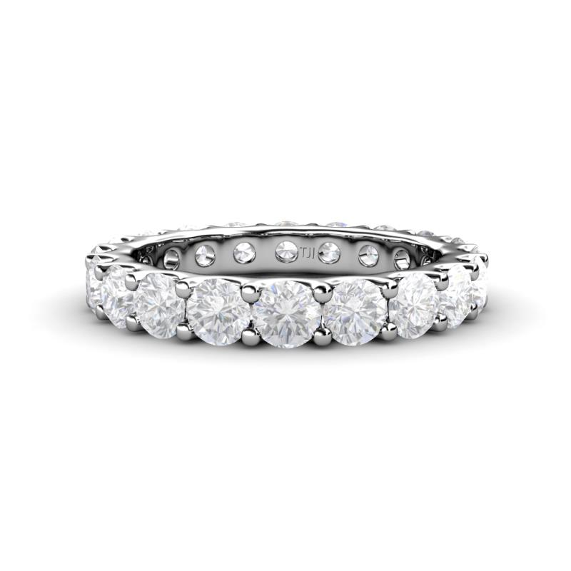 Audrey 3.80 mm White Sapphire U Prong Eternity Band 