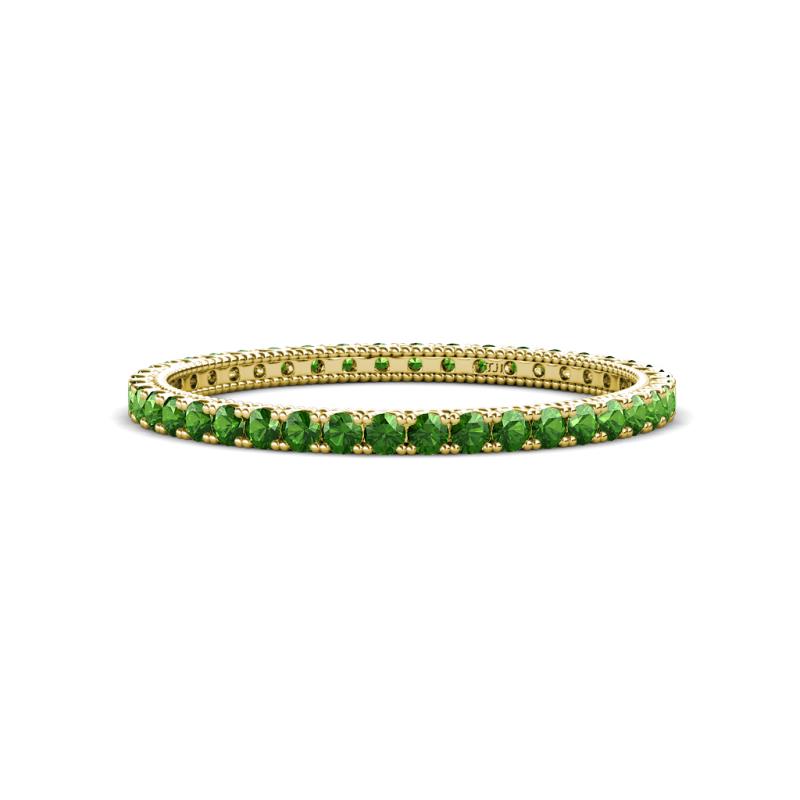 Ellen 1.70 mm Green Garnet Eternity Band 
