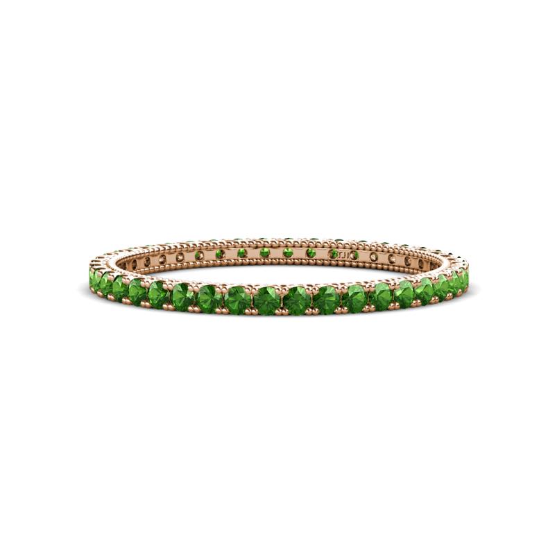Ellen 1.70 mm Green Garnet Eternity Band 