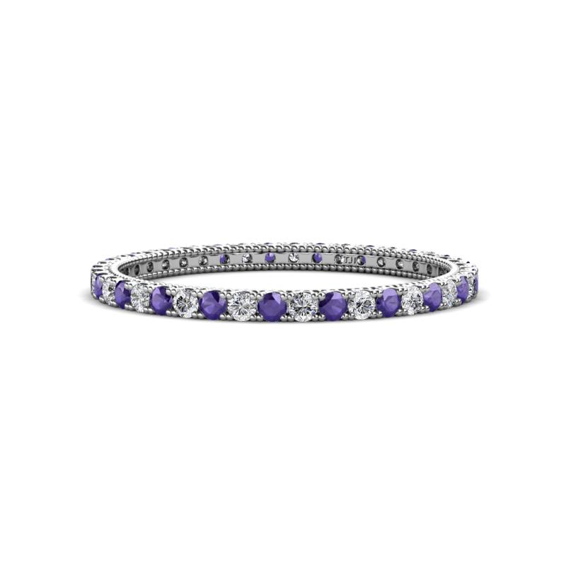 Ellen 1.70 mm Iolite and Lab Grown Diamond Eternity Band 