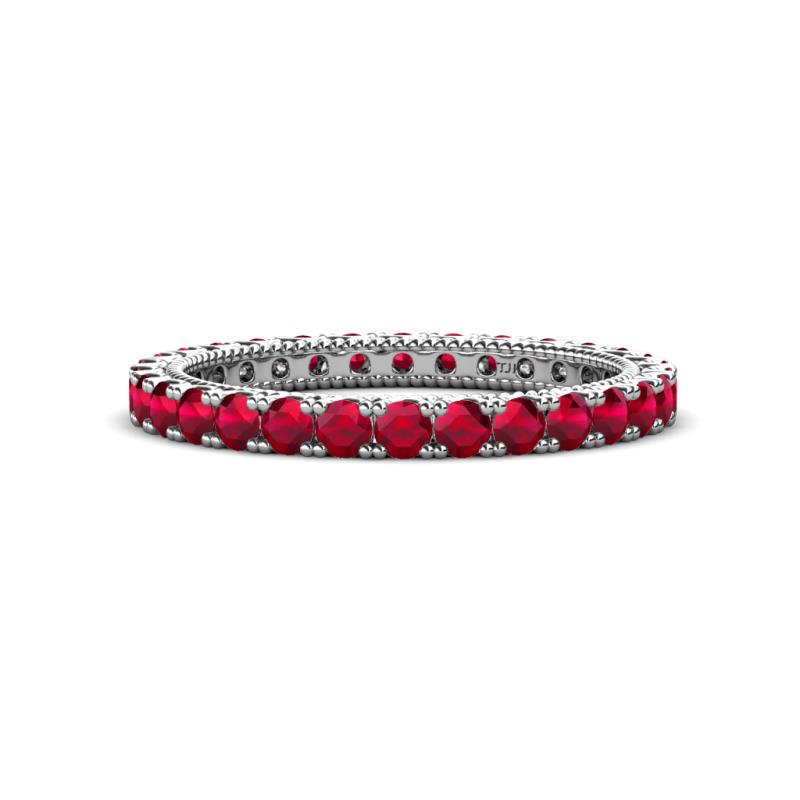 Ellen 2.40 mm Ruby Eternity Band 