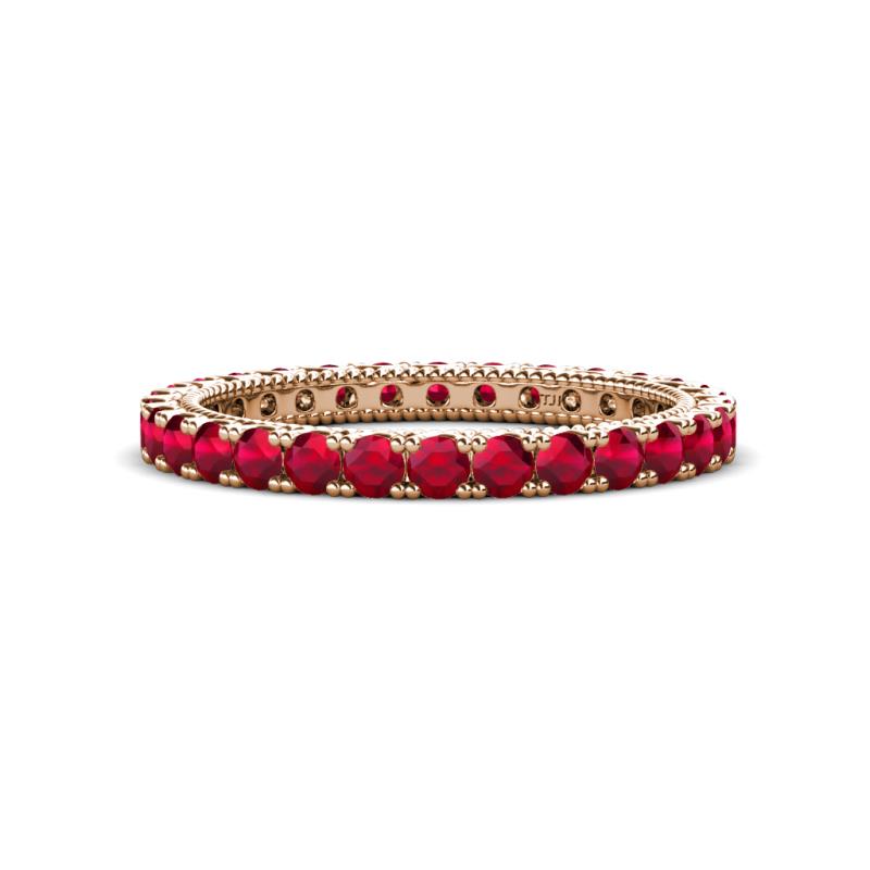 Ellen 2.40 mm Ruby Eternity Band 