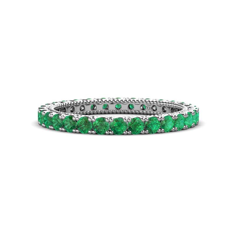 Ellen 2.40 mm Emerald Eternity Band 