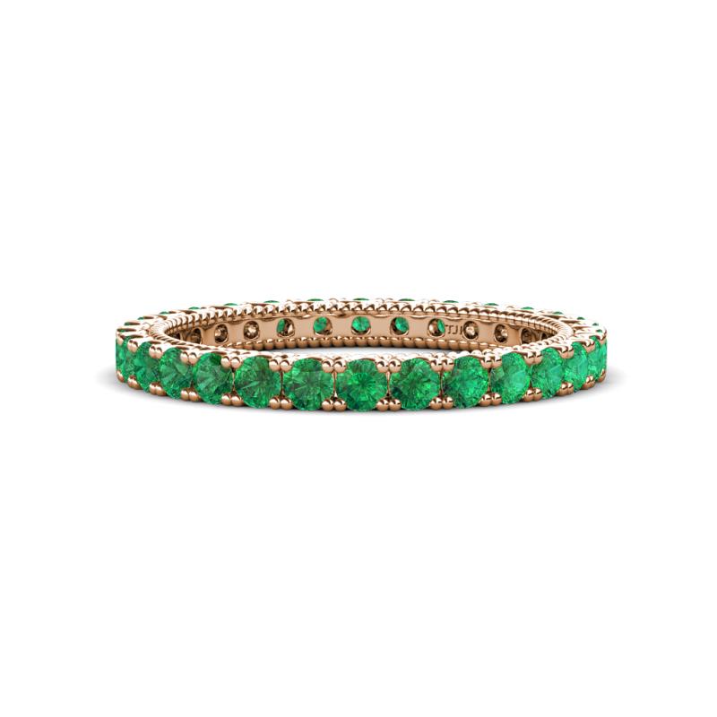 Ellen 2.40 mm Emerald Eternity Band 