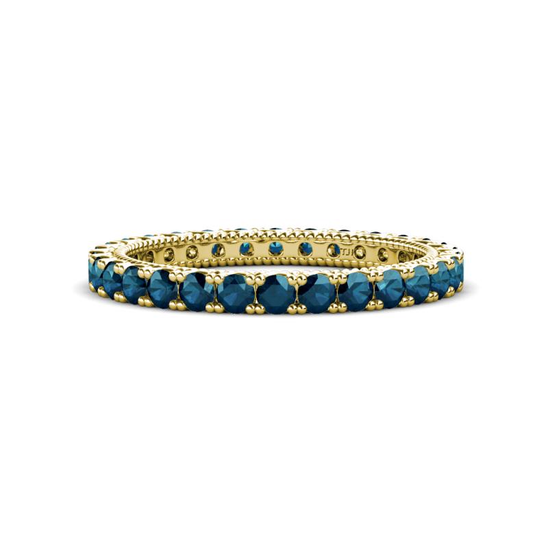 Ellen 2.40 mm Blue Diamond Eternity Band 