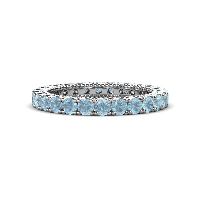 Ellen 2.70 mm Aquamarine Eternity Band 