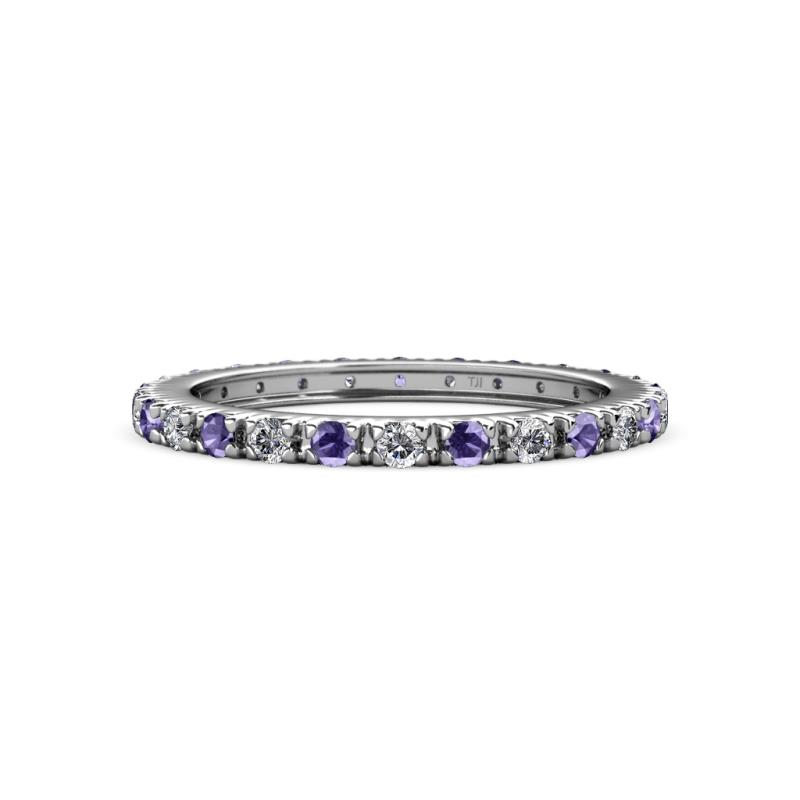Gracie 2.00 mm Round Iolite and Diamond Eternity Band 