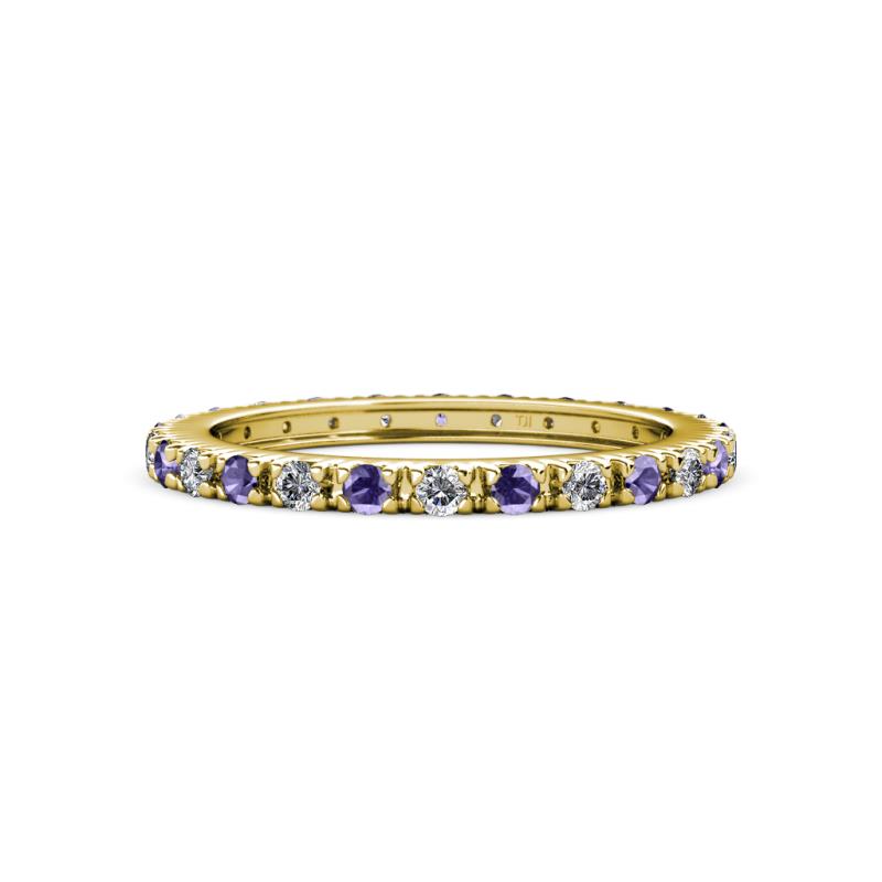 Gracie 2.00 mm Round Iolite and Diamond Eternity Band 