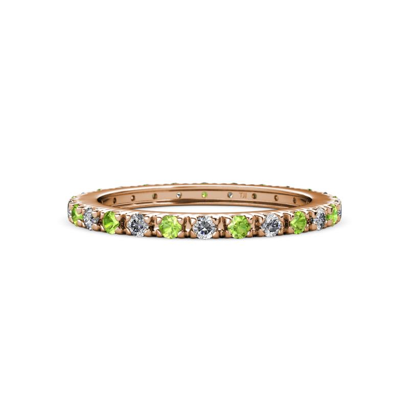 Gracie 2.00 mm Round Peridot and Diamond Eternity Band 