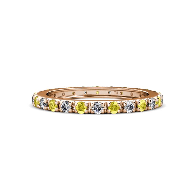 Gracie 2.30 mm Round Yellow Sapphire and Diamond Eternity Band 
