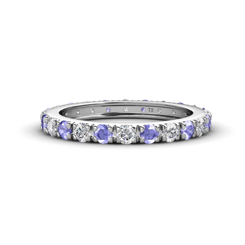 Gracie 2.70 mm Round Tanzanite and Lab Grown Diamond Eternity Band 