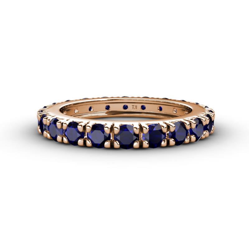 Gracie 3.00 mm Round Blue Sapphire Eternity Band 