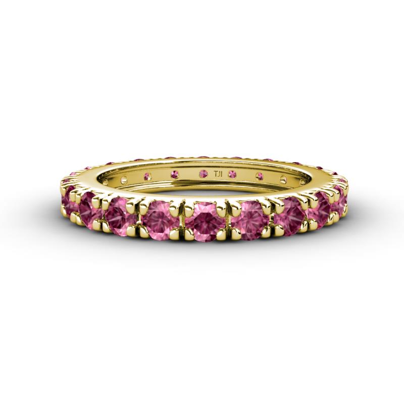 Gracie 3.00 mm Round Pink Tourmaline Eternity Band 