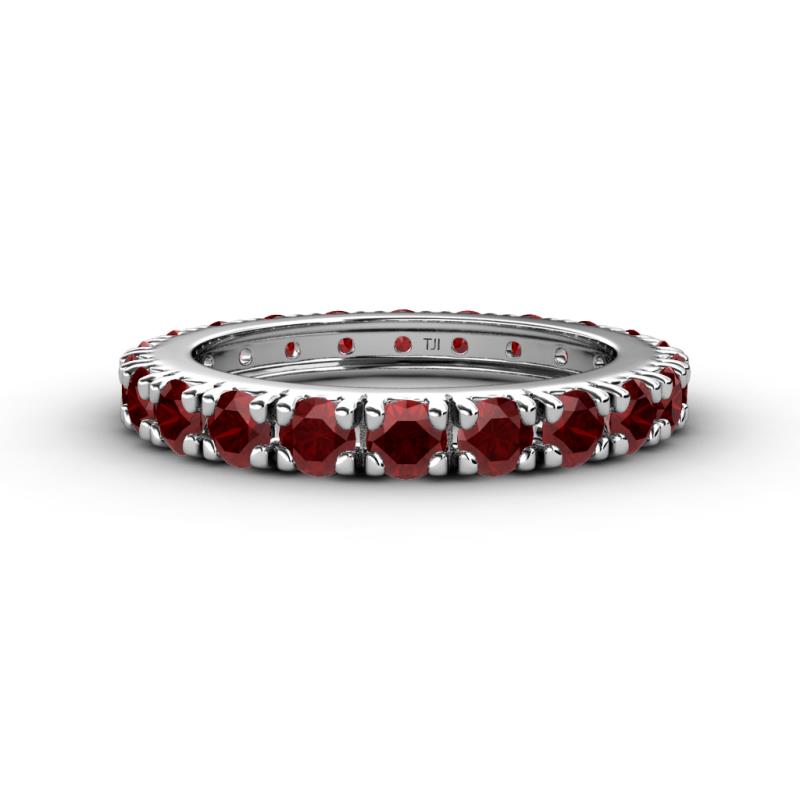 Gracie 3.00 mm Round Red Garnet Eternity Band 
