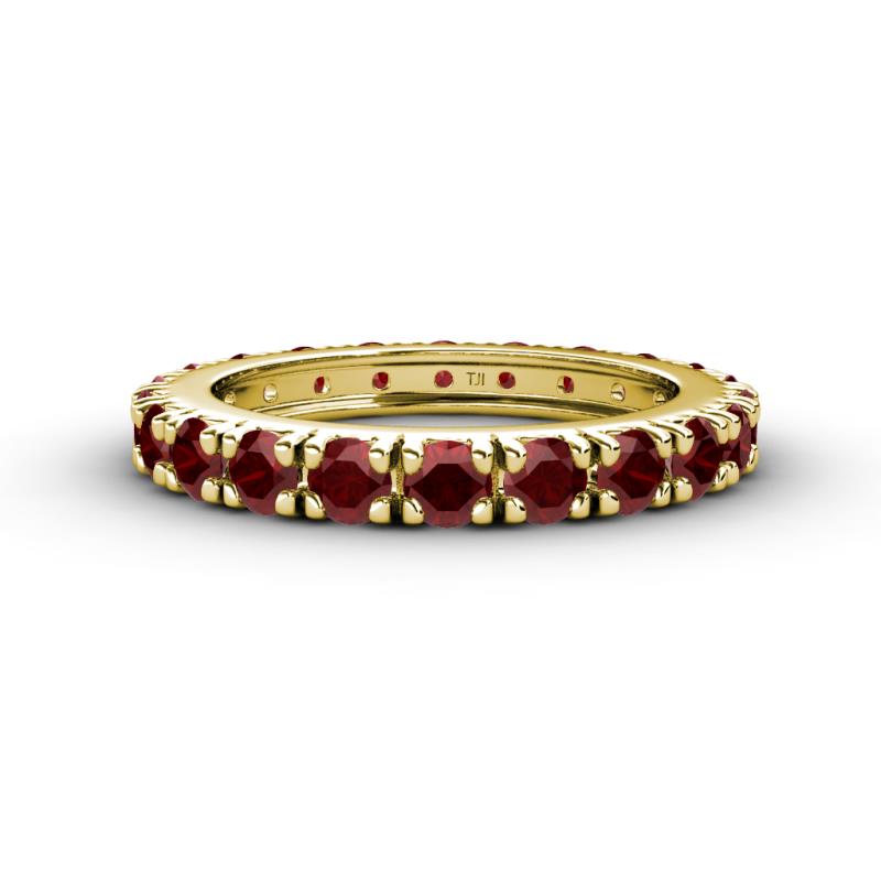 Gracie 3.00 mm Round Red Garnet Eternity Band 