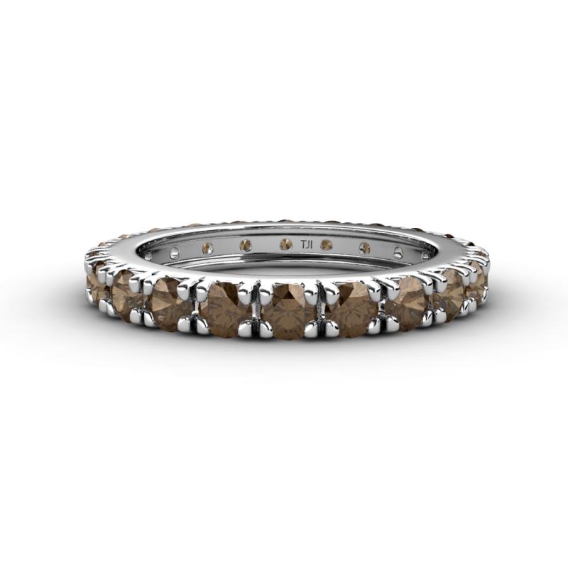 Gracie 3.00 mm Round Smoky Quartz Eternity Band 