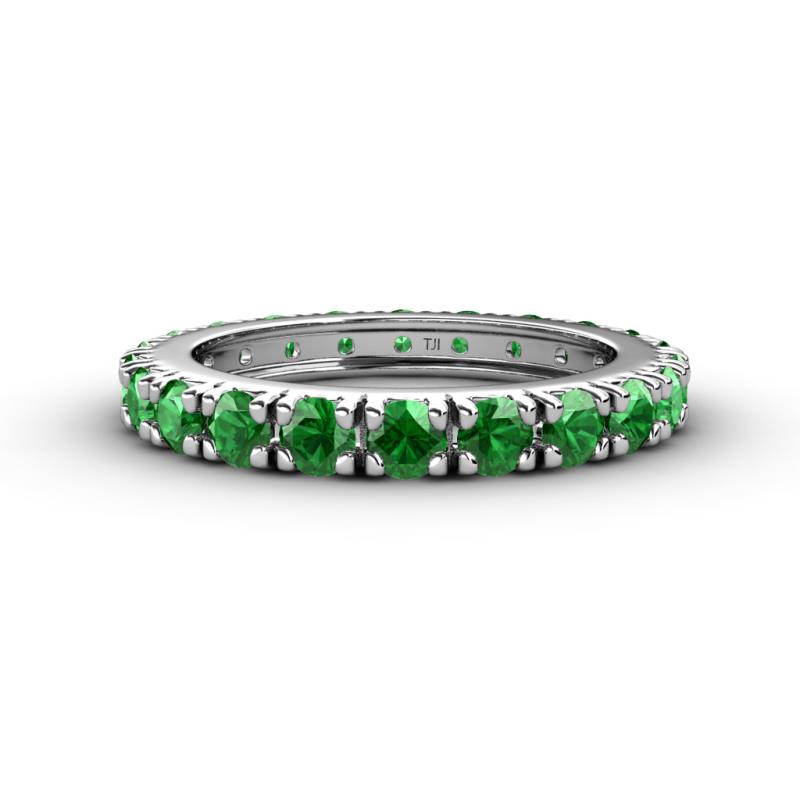 Gracie 3.00 mm Round Green Garnet Eternity Band 