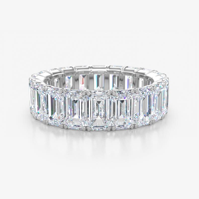 Hailey 6.00 ctw Emerald Shape Lab Grown Diamonds (5x3 mm) Eternity Band 