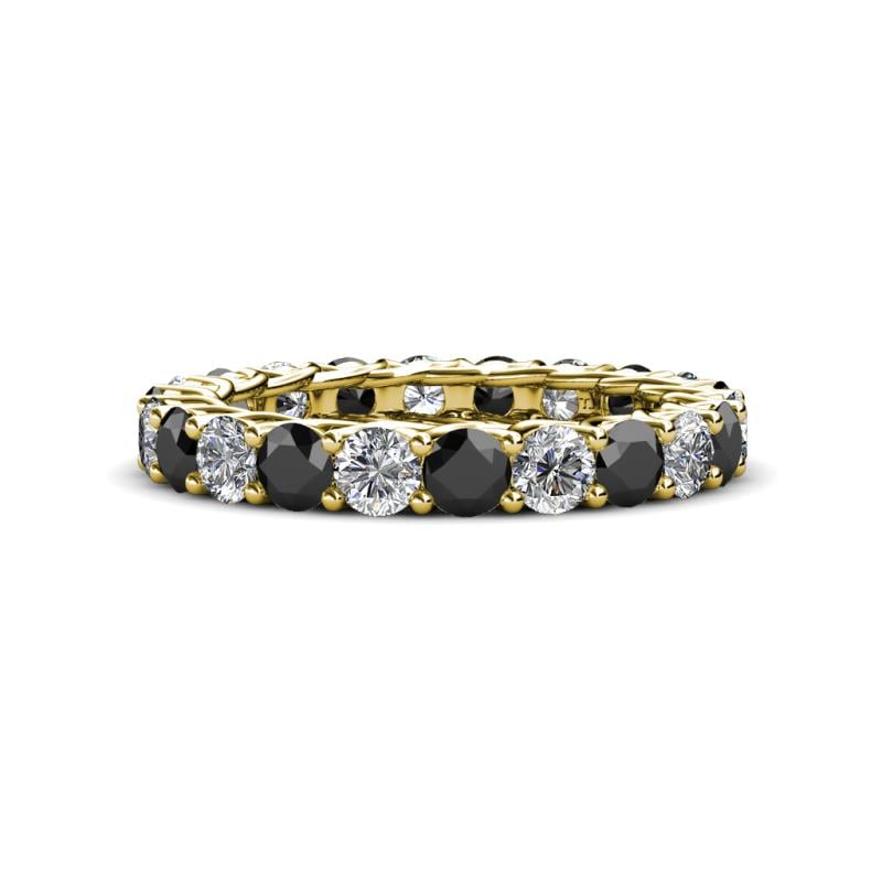 Lucida 3.40 mm Black Diamond and White Lab Grown Diamond Eternity Band 