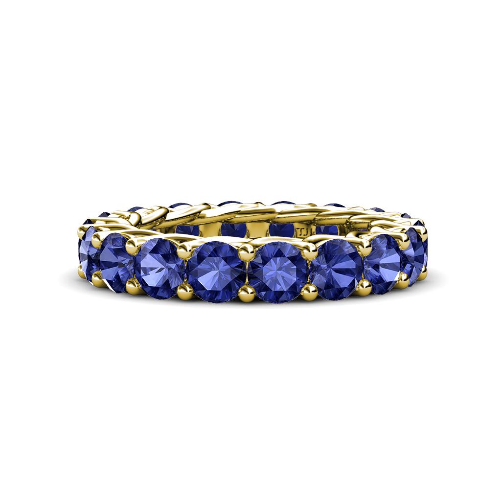 Lucida 4.00 mm Round Iolite U Prong Eternity Band 