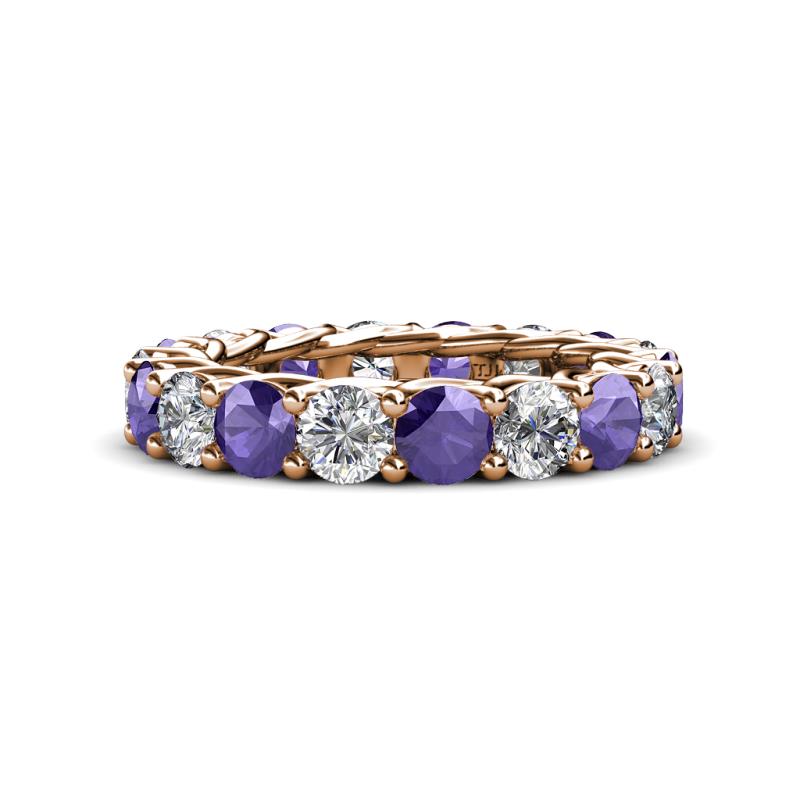 Lucida 4.00 mm Iolite and Diamond Eternity Band 