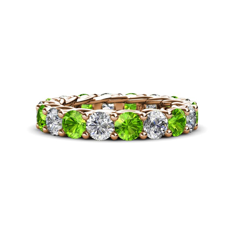 Lucida 4.00 mm Peridot and Lab Grown Diamond Eternity Band 