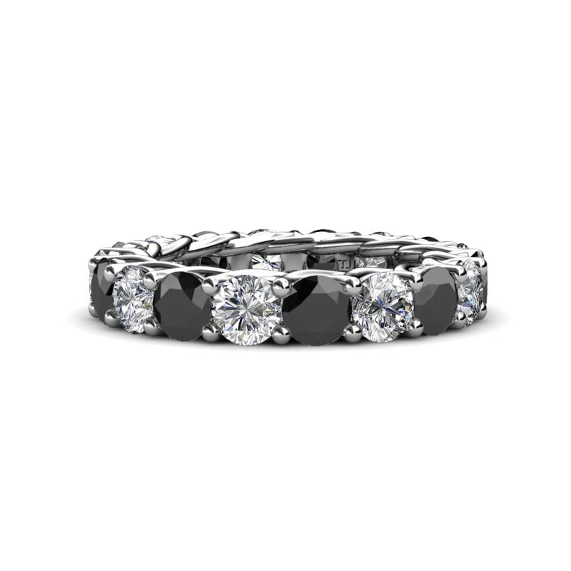 Lucida 4.00 mm Black Diamond and White Lab Grown Diamond Eternity Band 