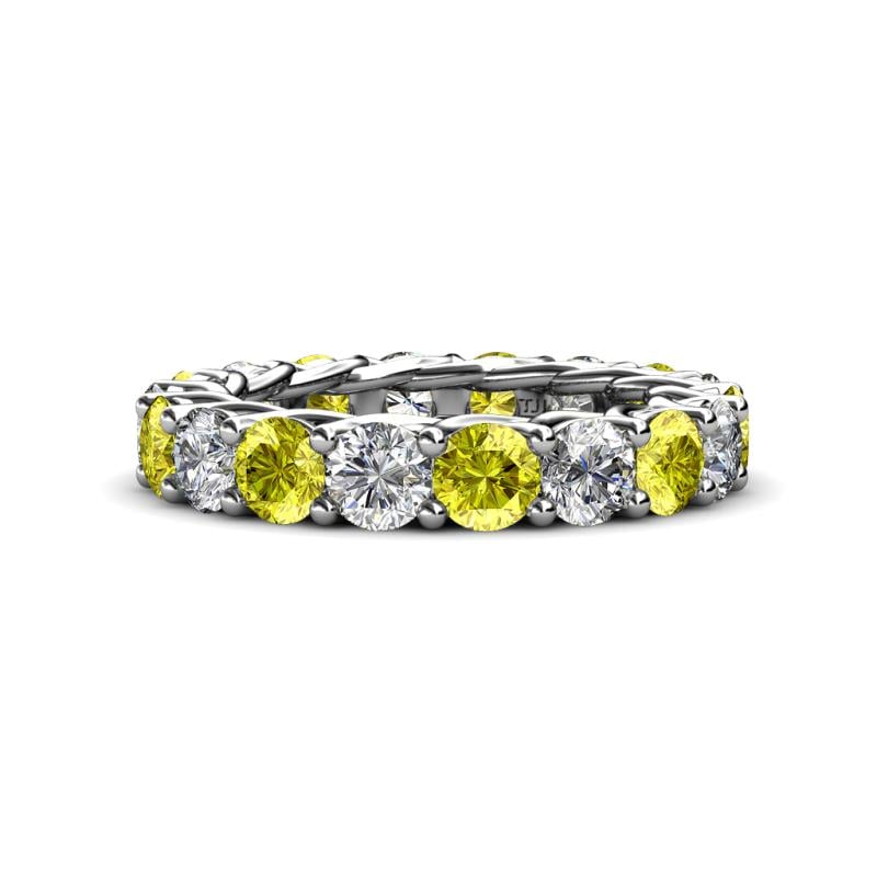 Lucida 4.00 mm Yellow and White Diamond Eternity Band 