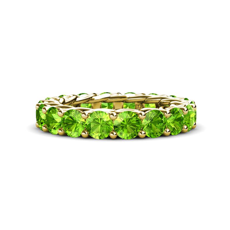 Lucida 4.20 mm Round Peridot U Prong Eternity Band 