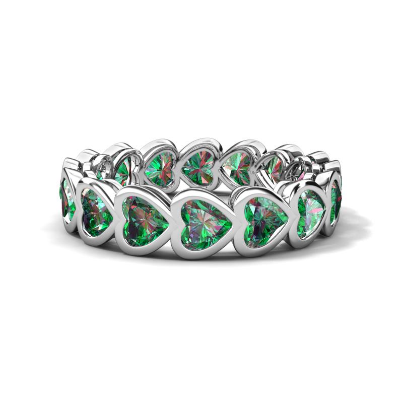 Trisha 4.65 ctw Heart Shape Lab Created Alexandrite (4.00 mm) Eternity Band 