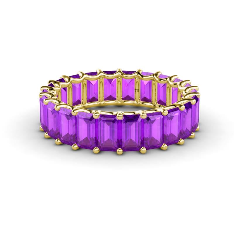 Victoria 5x3 mm Emerald Cut Amethyst Eternity Band 