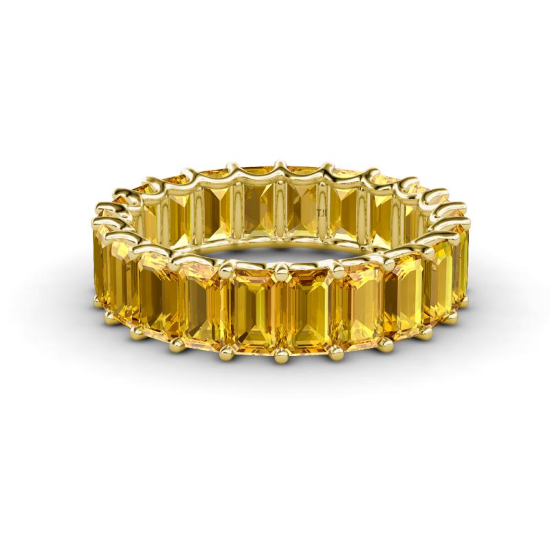 Victoria 5x3 mm Emerald Cut Citrine Eternity Band 