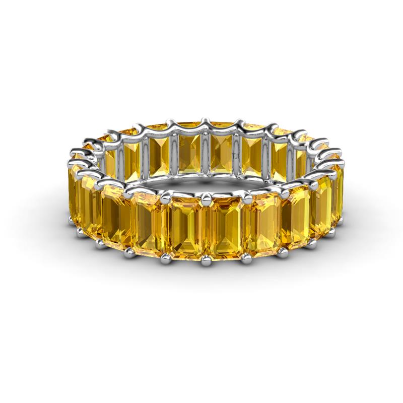 Victoria 5x3 mm Emerald Cut Citrine Eternity Band 