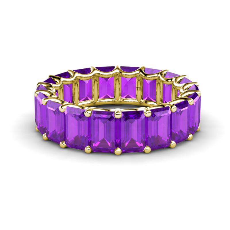 Victoria 6x4 mm Emerald Cut Amethyst Eternity Band 