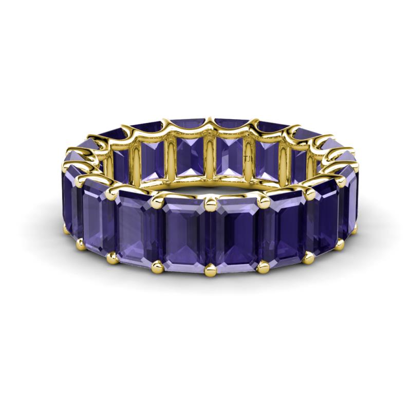 Victoria 6x4 mm Emerald Cut Iolite Eternity Band 