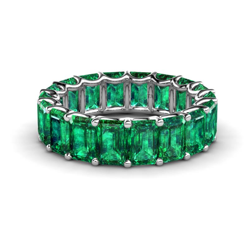 Victoria 6x4 mm Emerald Cut Emerald Eternity Band 