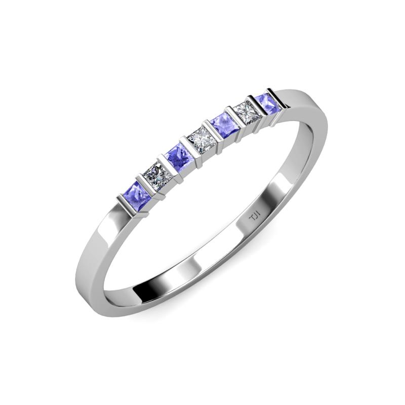 Abila Tanzanite and Diamond Wedding Band 