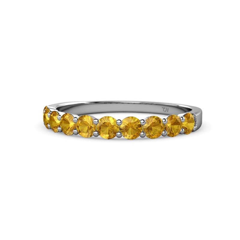 Clara 3.00 mm Citrine 10 Stone Wedding Band 