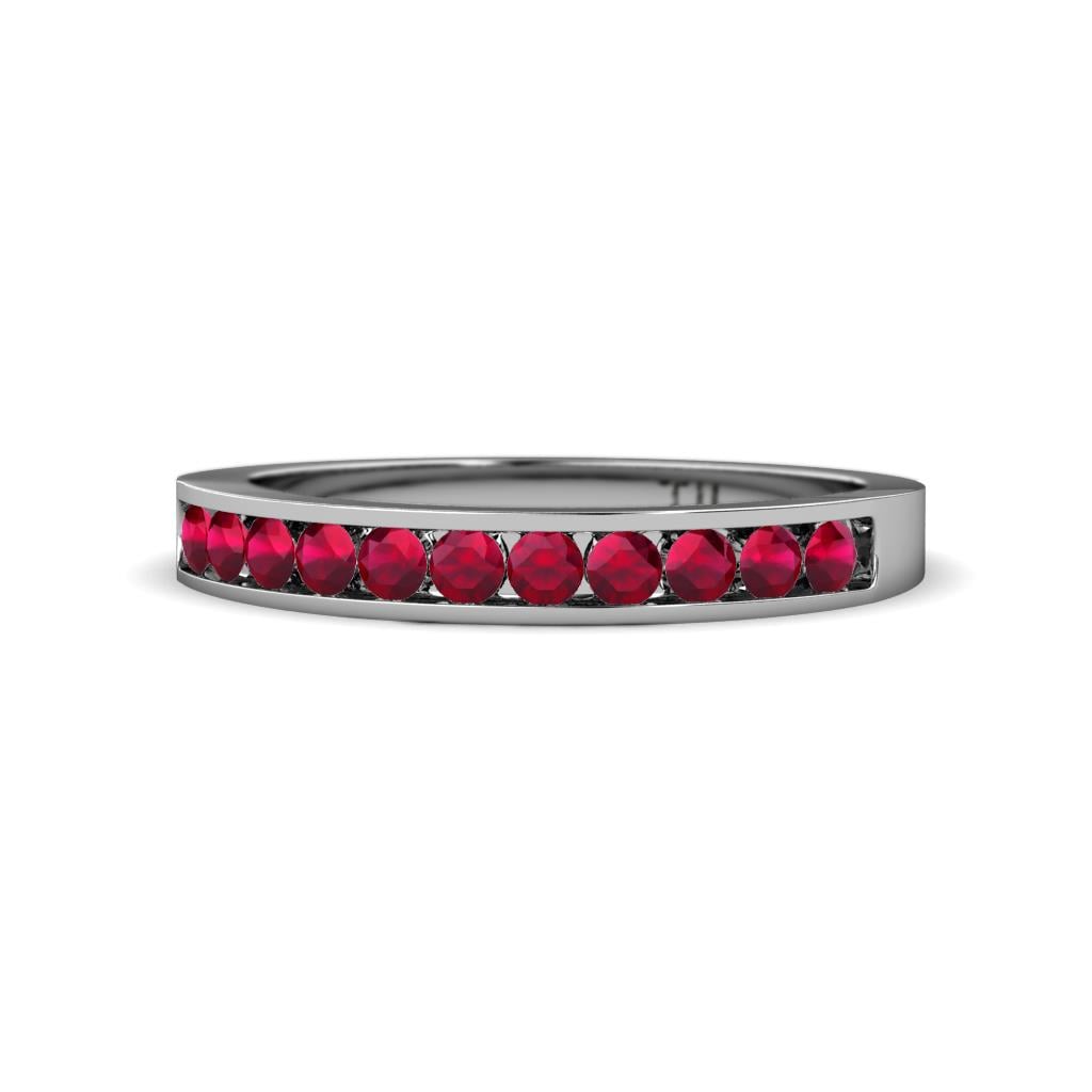 Kathiryn 2.30 mm Ruby 11 Stone Wedding Band 